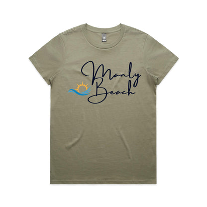 Lost Manly Custom Manly Beach Logo Limited Edition AS Colour Women's Maple Tee - Lost Manly Shop