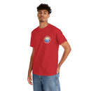 Heavy Cotton T-Shirt with free Canva custom designed logo front and back 