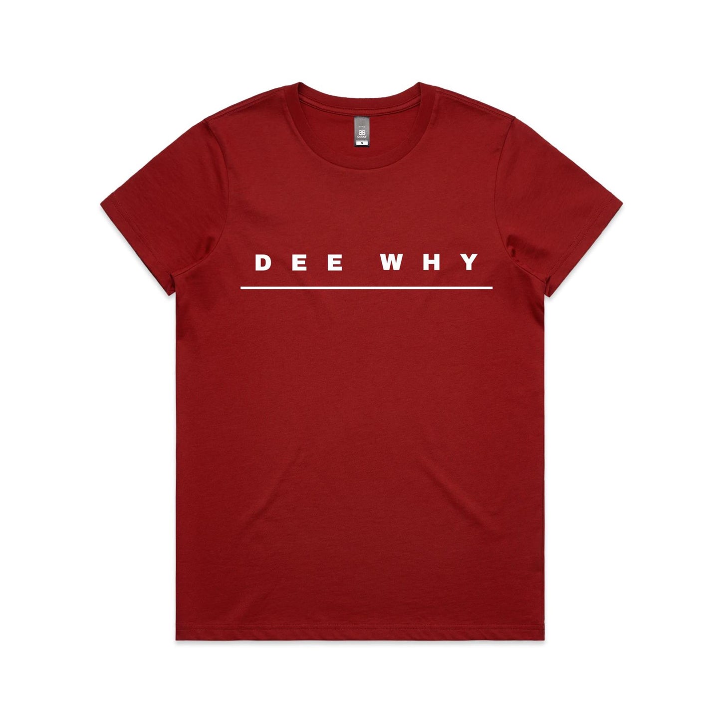 Lost Manly custom logo Dee Why edition AS Colour Women's Maple Tee - Lost Manly Shop