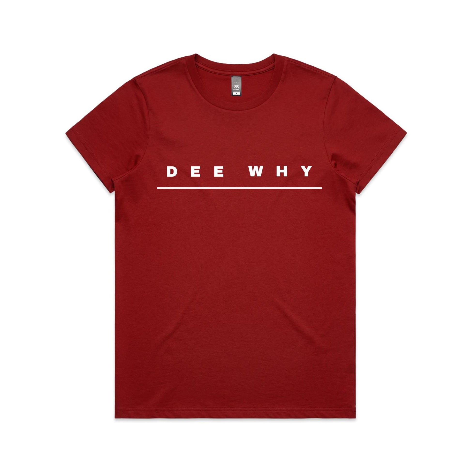 Lost Manly custom logo Dee Why edition AS Colour Women's Maple Tee - Lost Manly Shop