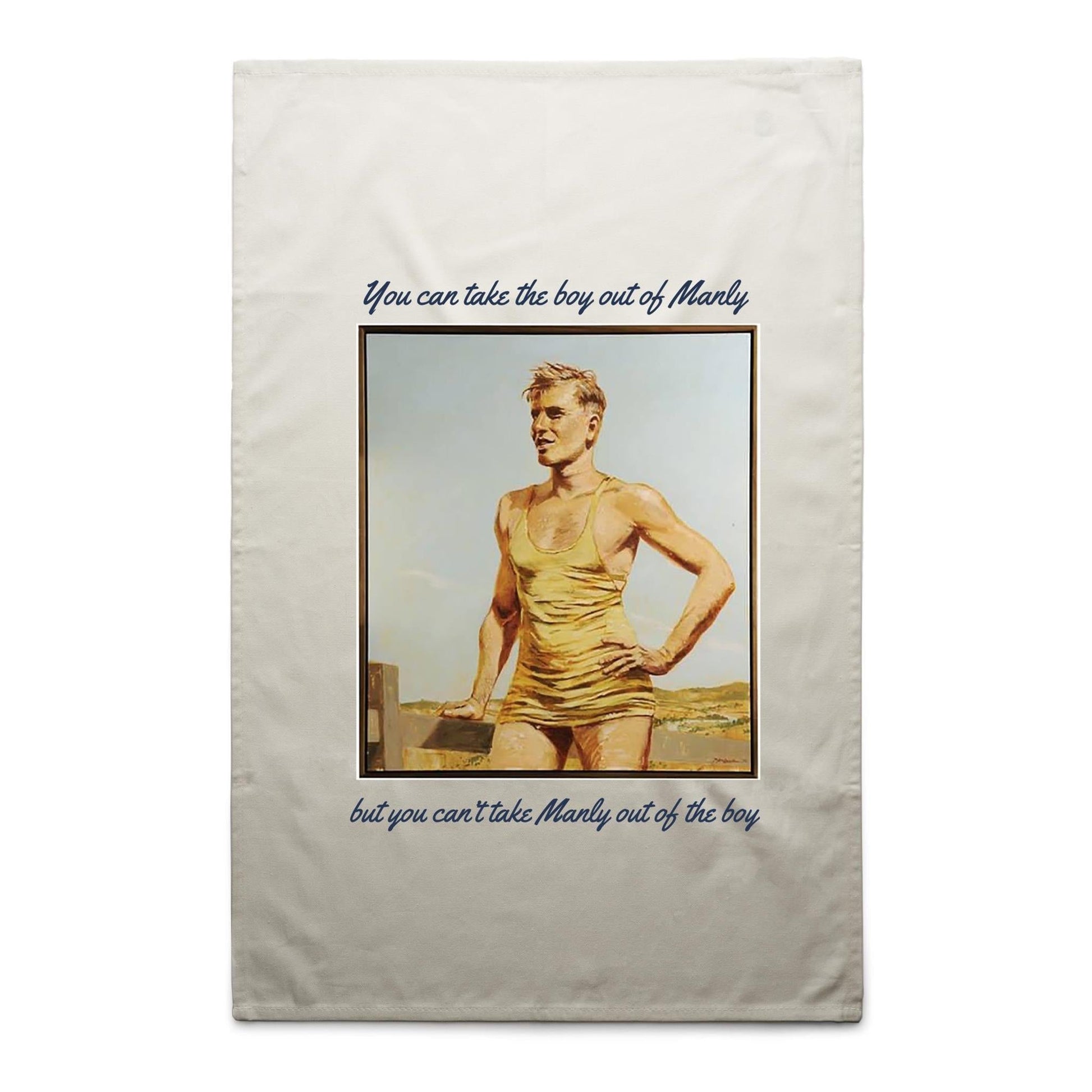 Lost Manly Cotton Tea Towel | Archive Collection - Andrew “Boy” Charlton — From Manly to Olympic Gold, 1924 