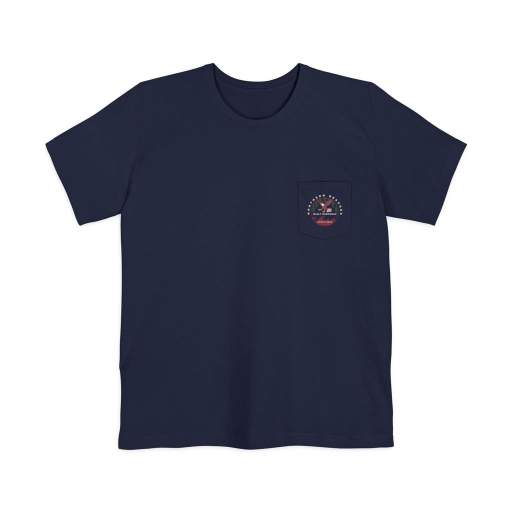 "The Westwood" Northern Beaches custom design different front and back logo, Pocket T-shirt - Casual, Nature-Inspired Wear Printify