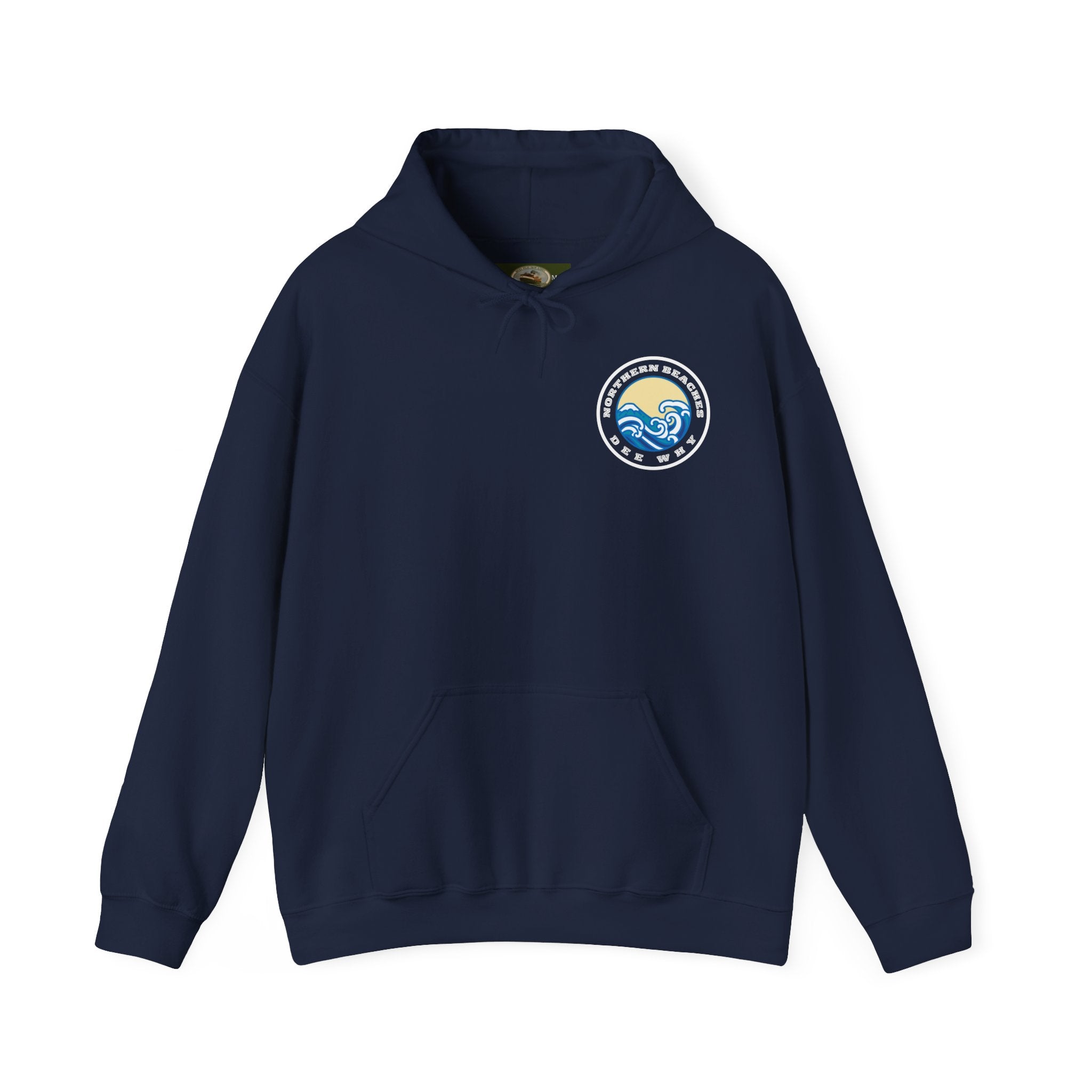 Hoodie custom logo front back Northern Beaches Dee Why 