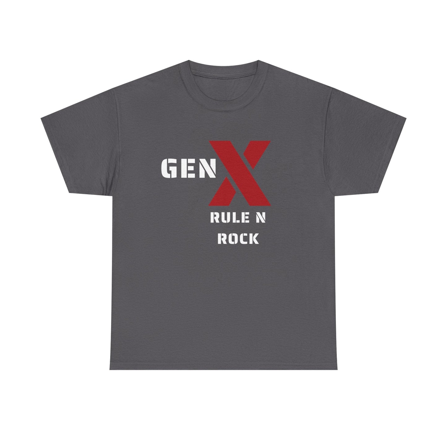 Gen X Rule N Rock Unisex Tee - Vintage Style Music T-Shirt, Casual Wear, Gift for Gen X, Music Lovers, Nostalgia Apparel 