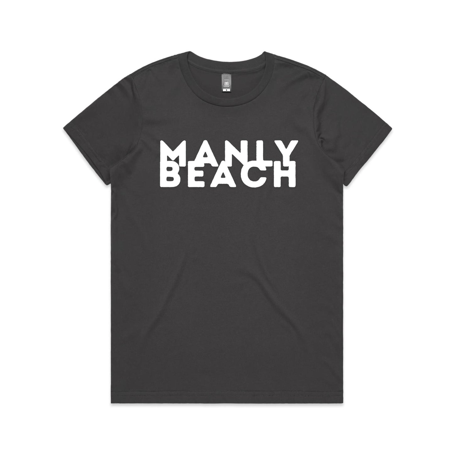 Lost Manly custom logo Manly Beach edition AS Colour Women's Maple Tee - Lost Manly Shop