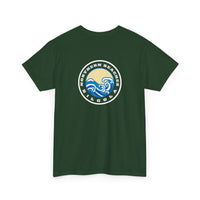 Heavy Cotton T-Shirt with free Canva custom designed logo front and back 