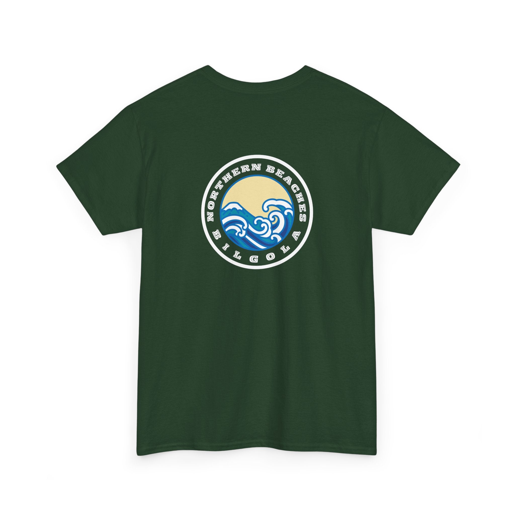 Heavy Cotton T-Shirt with free Canva custom designed logo front and back 