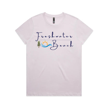 Lost Manly Custom Freshwater Beach Logo Limited Edition AS Colour Women's Maple Tee - Lost Manly Shop