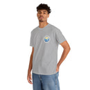 Heavy Cotton T-Shirt with free Canva custom designed logo front and back 