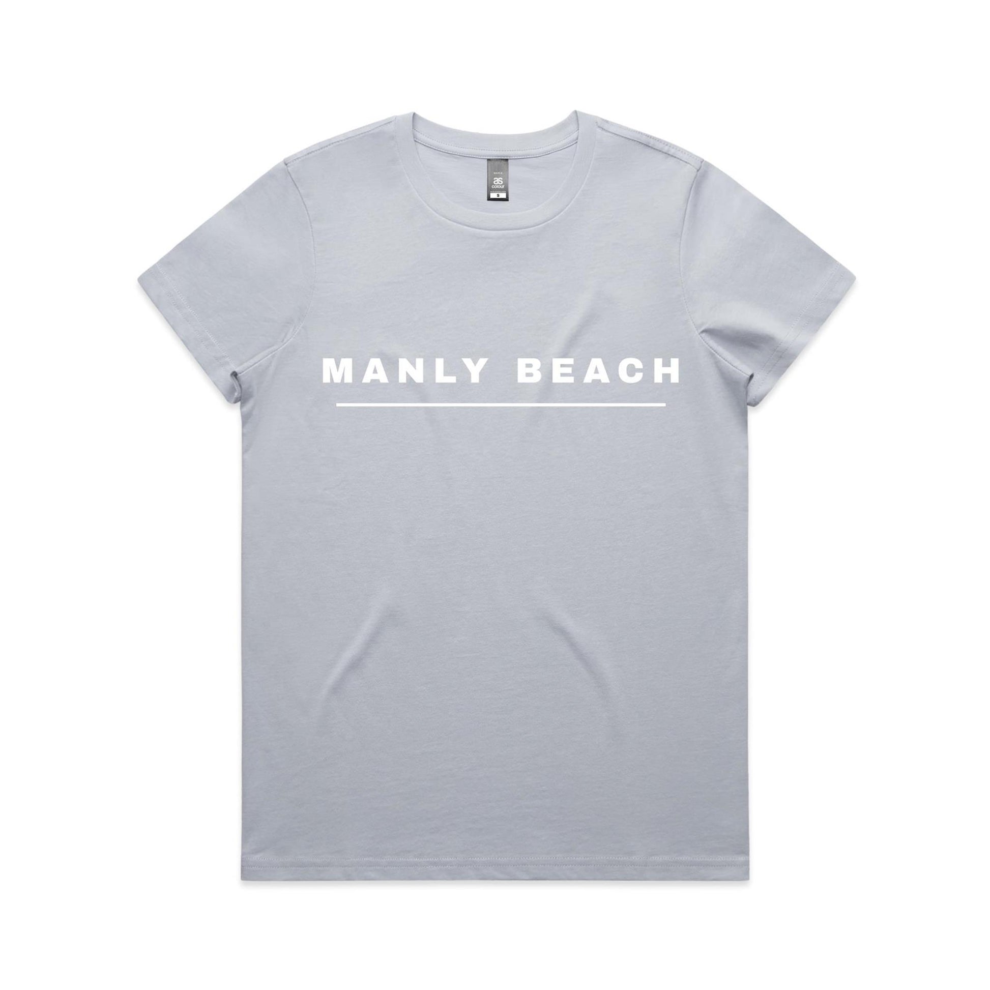 Lost Manly custom logo Manly Beach edition AS Colour Women's Maple Tee (pastels) - Lost Manly Shop