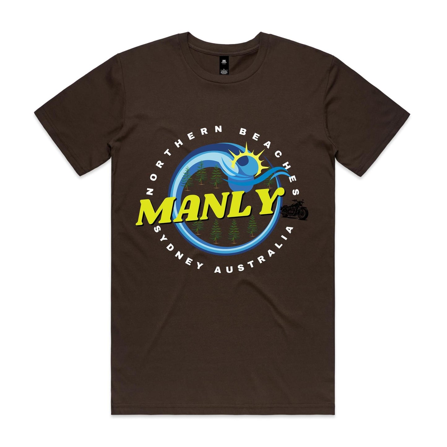 Lost Manly custom logo edition The Manly Barry AS Colour Tee - Lost Manly Shop