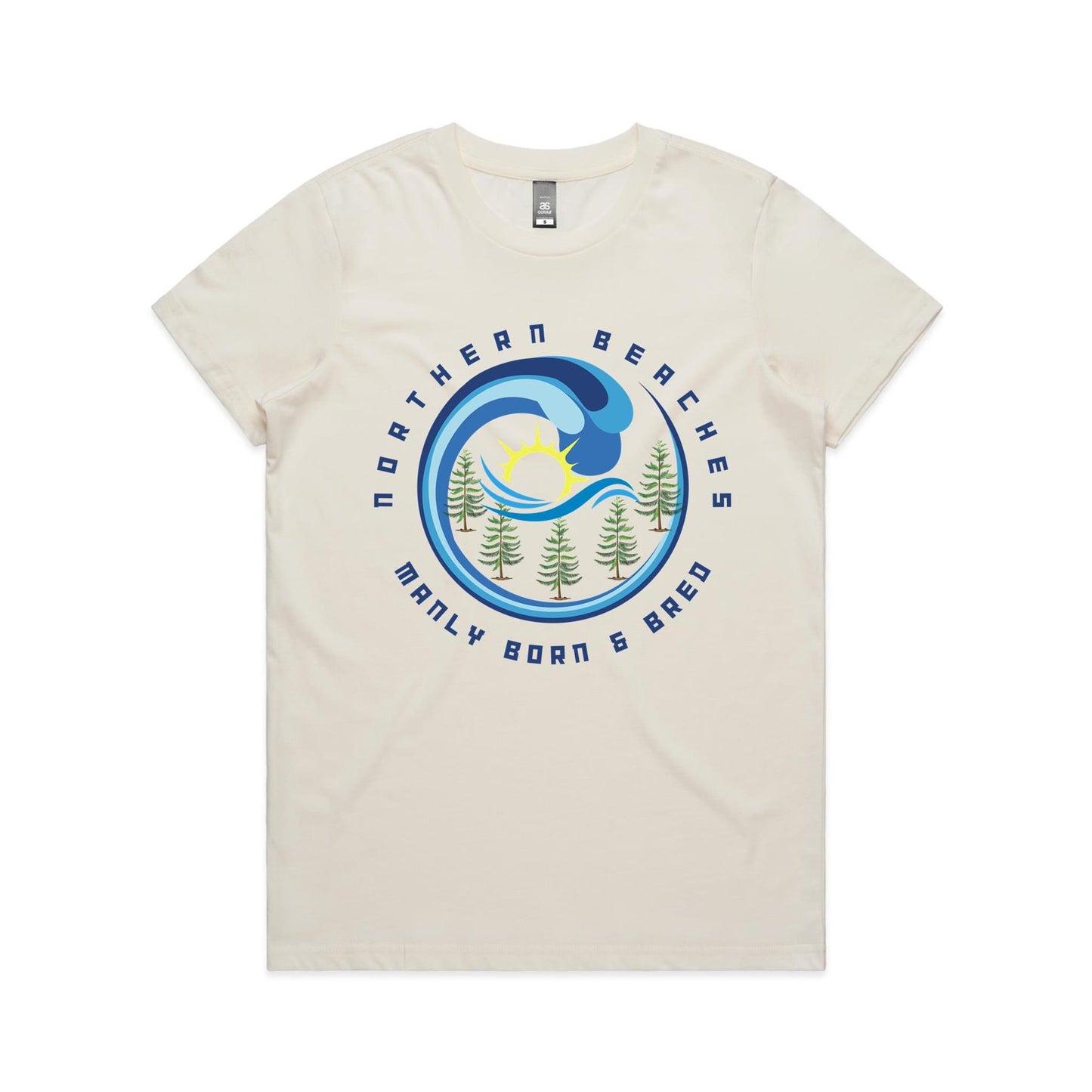 Lost Manly Custom Manly Beach Logo Edition AS Colour Women's Maple Tee - Lost Manly Shop