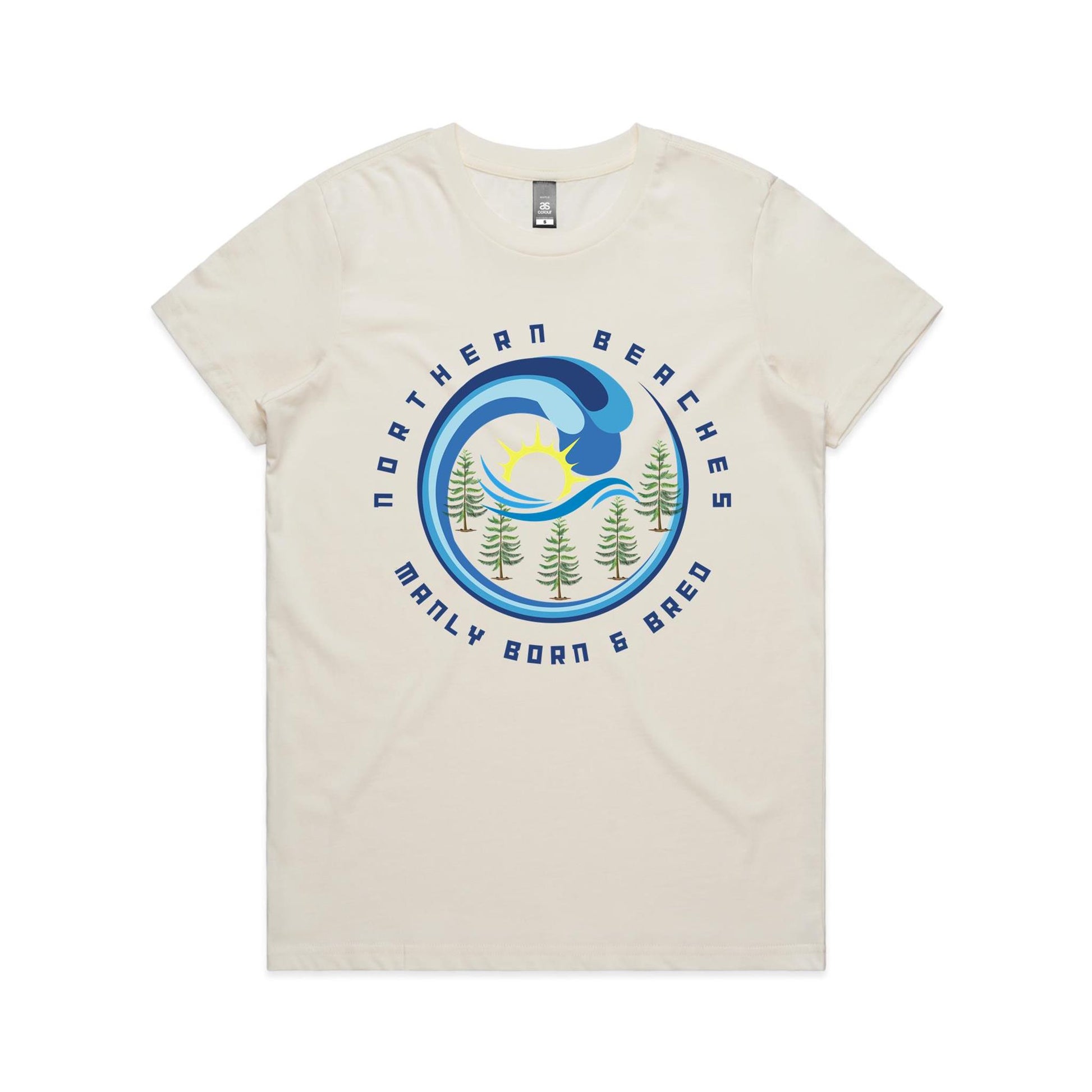 Lost Manly Custom Manly Beach Logo Edition AS Colour Women's Maple Tee - Lost Manly Shop