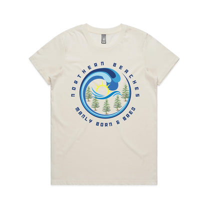 Lost Manly Custom Manly Beach Logo Edition AS Colour Women's Maple Tee - Lost Manly Shop
