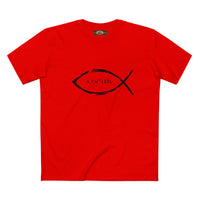 Christian Fish Acronym Adult Tee Printify