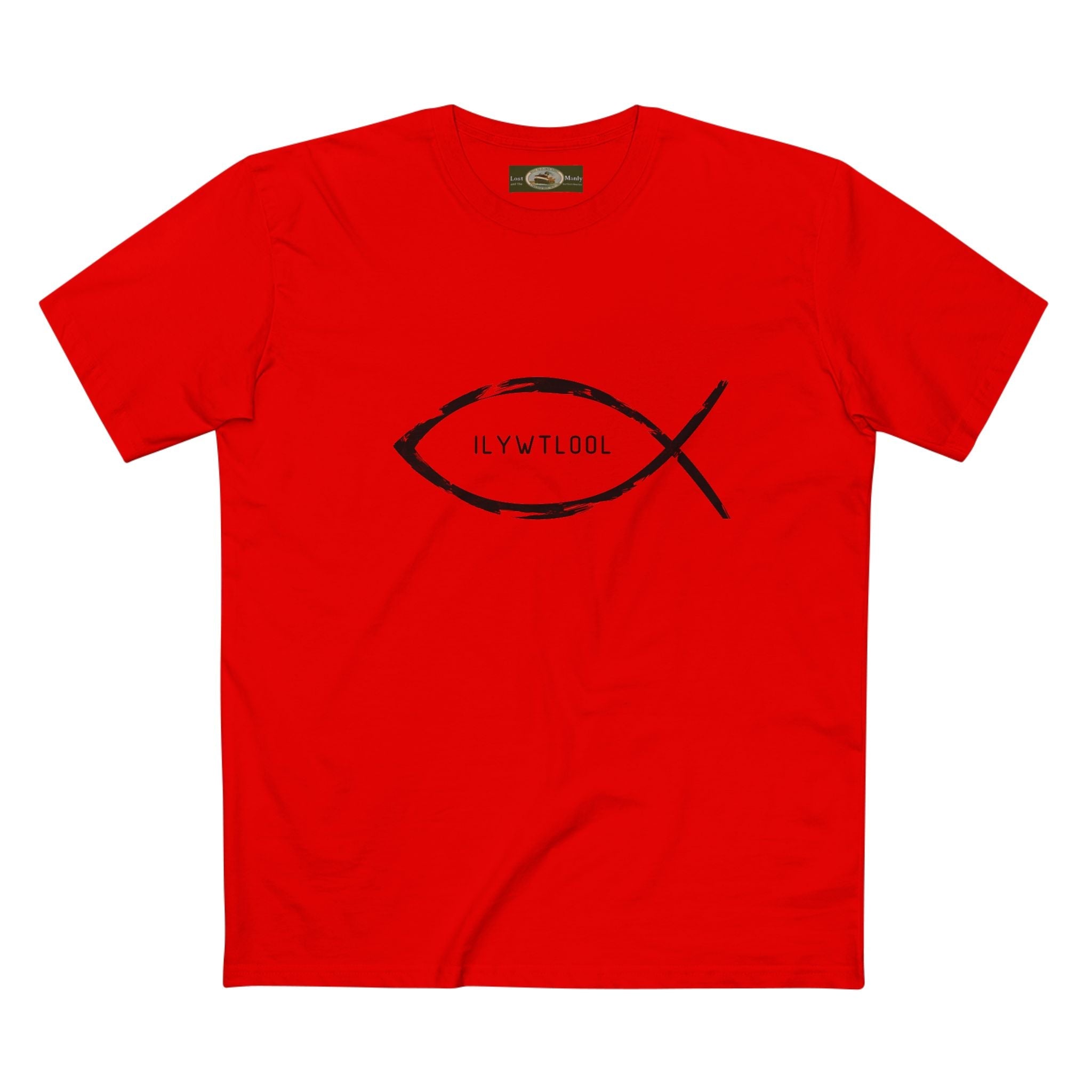 Christian Fish Acronym Adult Tee Printify