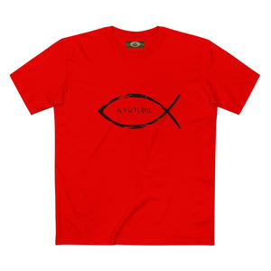 Christian Fish Acronym Adult Tee Printify