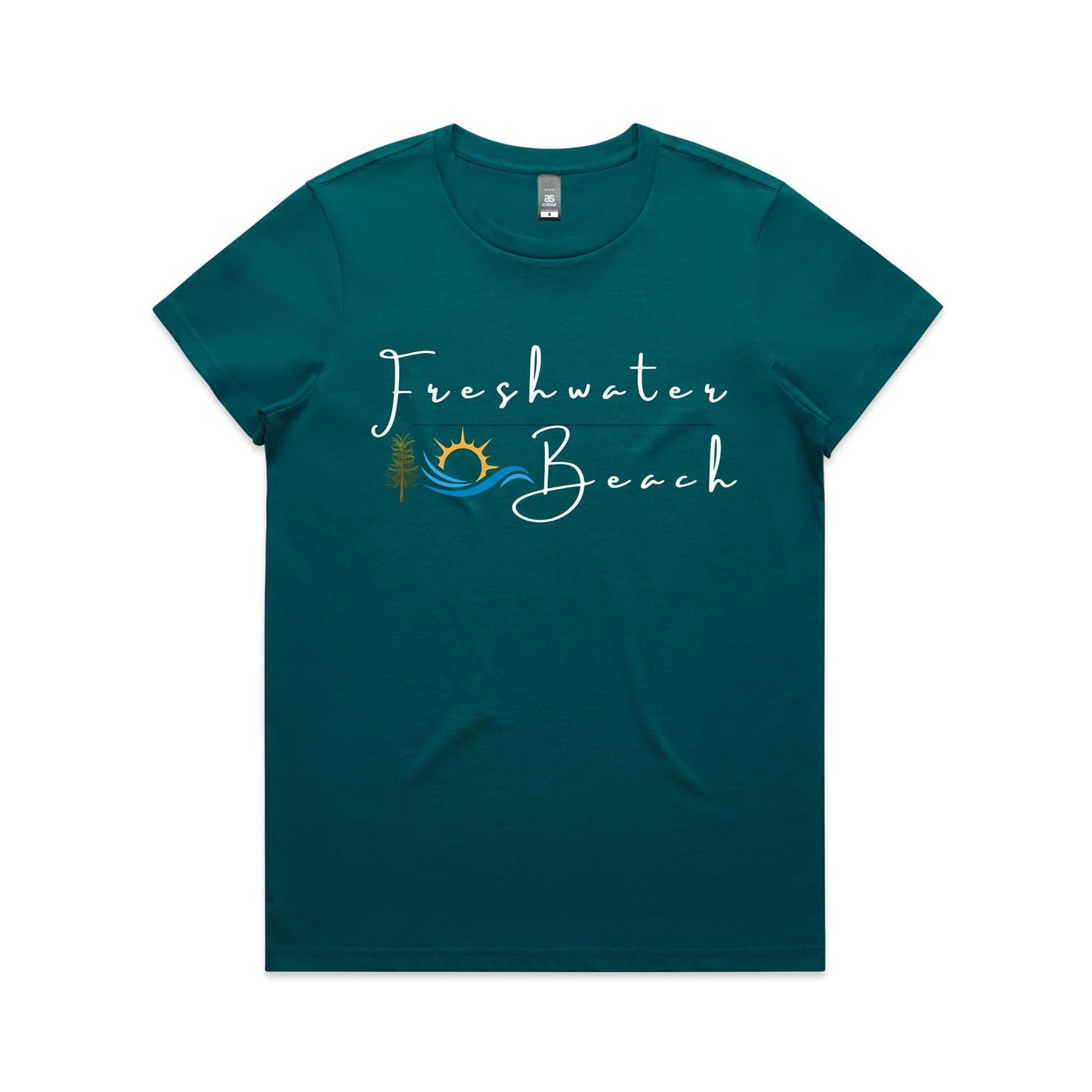 Lost Manly custom logo Freshwater Beach edition AS Colour Women's Maple Tee - Lost Manly Shop