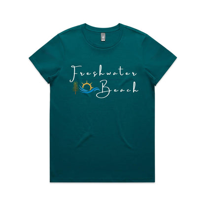 Lost Manly custom logo Freshwater Beach edition AS Colour Women's Maple Tee - Lost Manly Shop