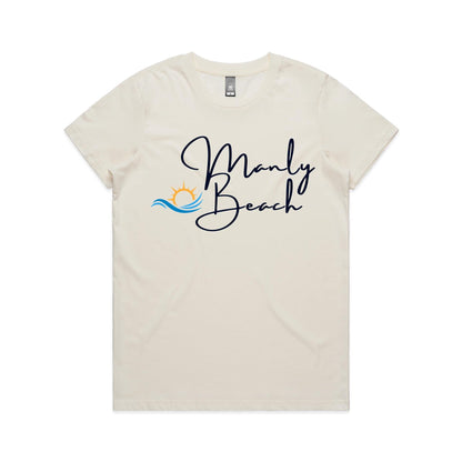 Lost Manly Custom Manly Beach Logo Limited Edition AS Colour Women's Maple Tee - Lost Manly Shop
