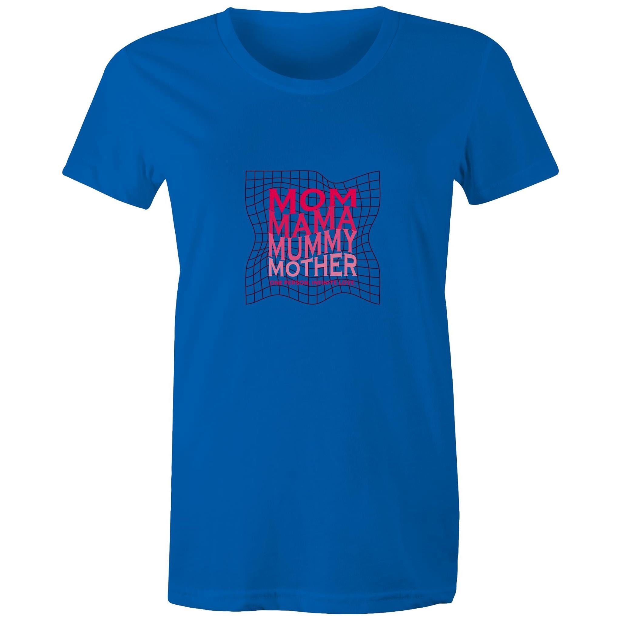 Women's Maple Tee Mom Mama Mother Print 