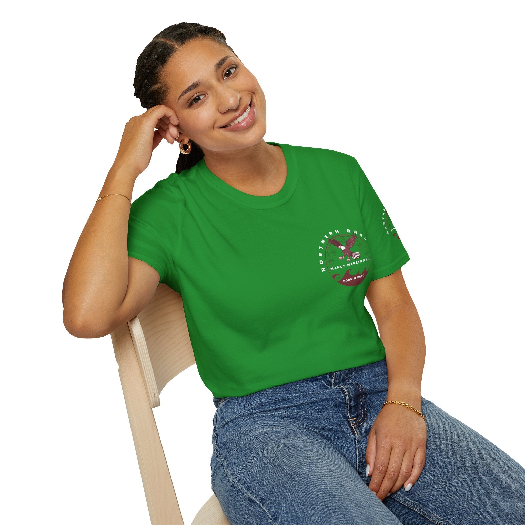 Manly Warringah Born and Bred Unisex T-Shirt Printify