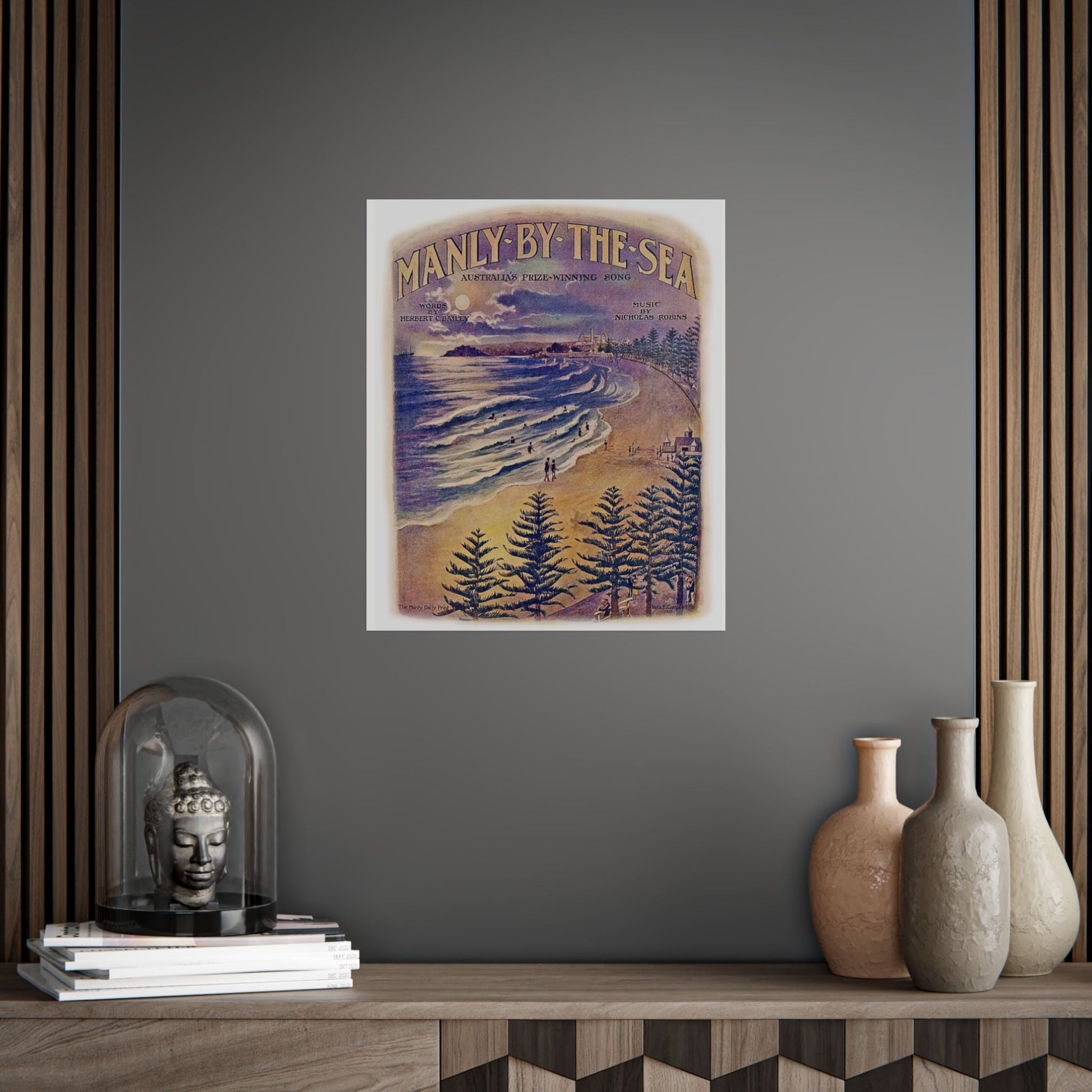 Vintage Poster 'Manly by the Sea' 1924  - 100 years old! - Lost Manly Shop