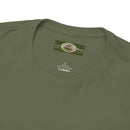 Heavy Cotton T-Shirt with free Canva custom designed logo front and back 