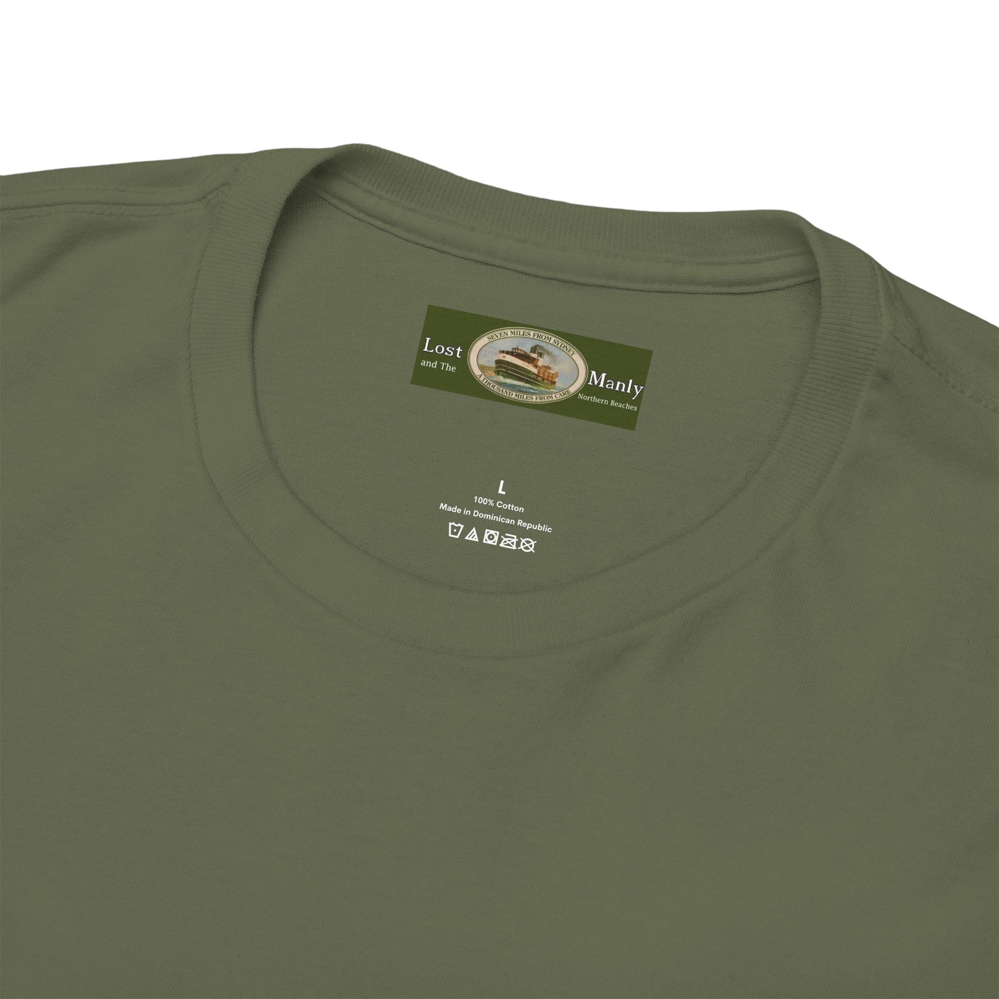 Heavy Cotton T-Shirt with free Canva custom designed logo front and back 