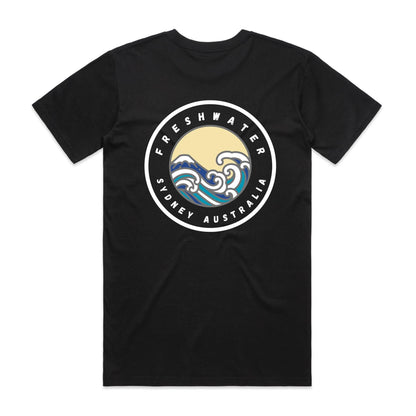 Freshwater Sydney Australia Double Logo Collection Comfy Cotton Tee - Lost Manly Shop