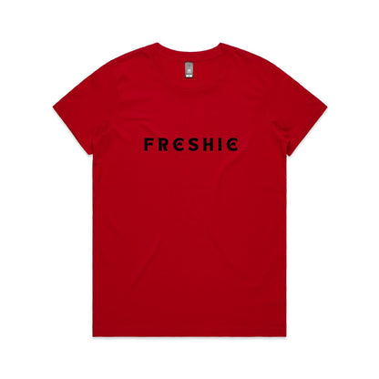 AS Colour Women's Maple Tee Freshie custom logo black font 