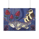 Australian Natives by Artist Kim's Dot Paintings Rolled Poster - Lost Manly Shop