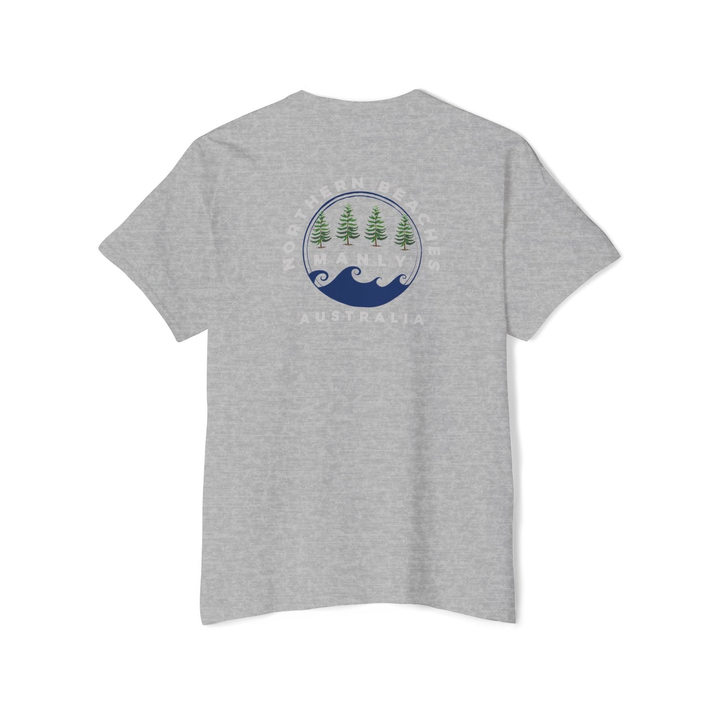 "The Westwood" Northern Beaches Manly Australia 2 different front/back Logos Heavy Cotton Pocket Tee Printify