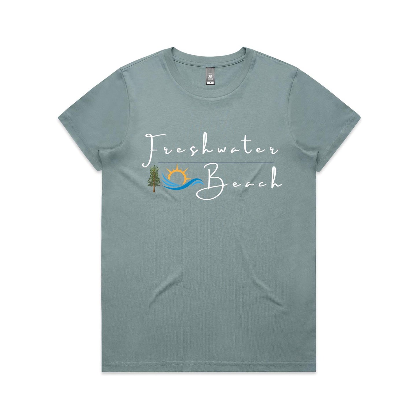 Lost Manly custom logo Freshwater Beach edition AS Colour Women's Maple Tee - Lost Manly Shop