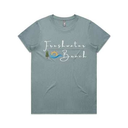 Lost Manly custom logo Freshwater Beach edition AS Colour Women's Maple Tee - Lost Manly Shop