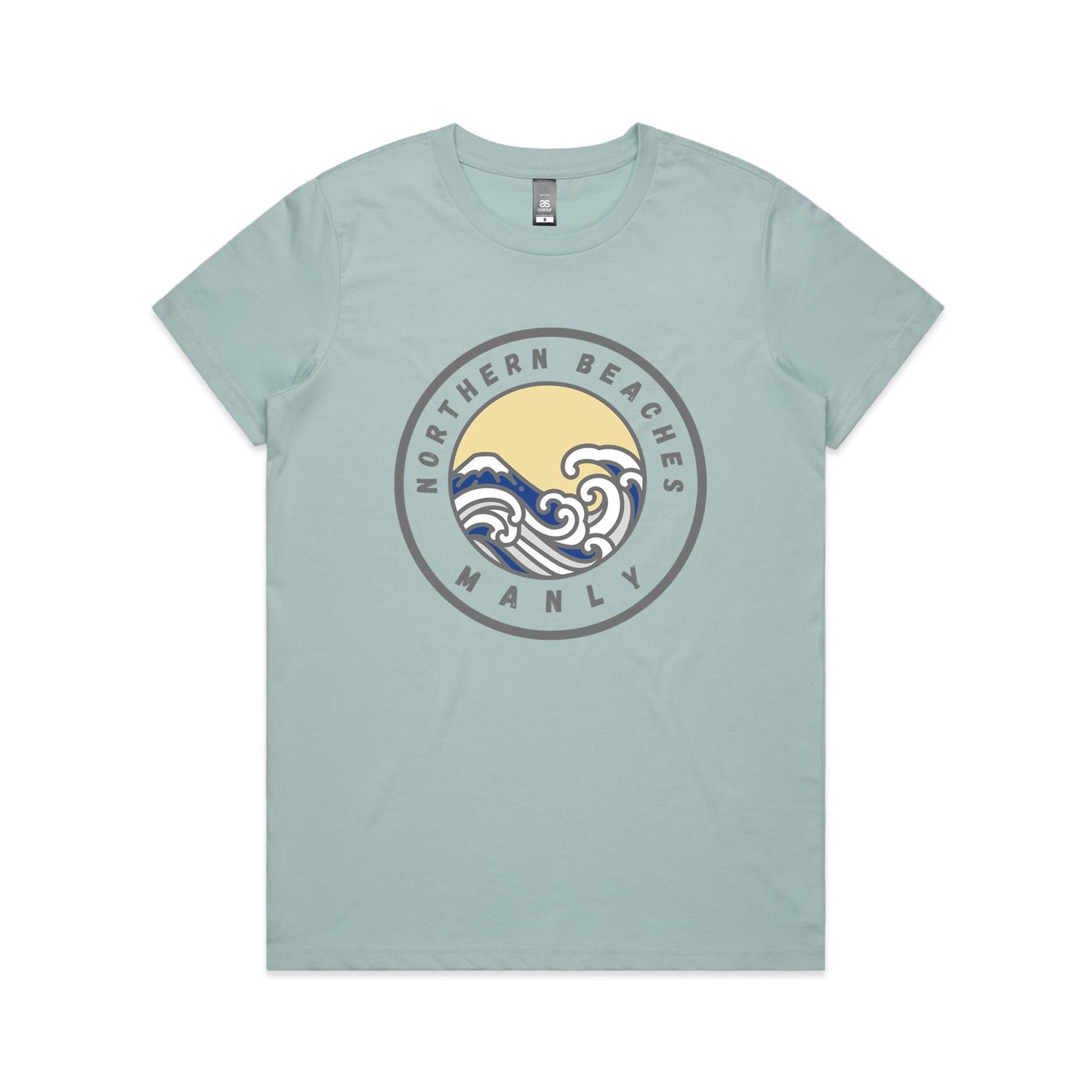 Lost Manly Custom Logo Northern Beaches Manly Edition AS Colour Women's Maple Tee - Lost Manly Shop