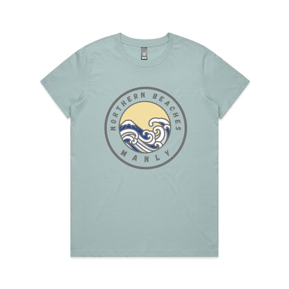 Lost Manly Custom Logo Northern Beaches Manly Edition AS Colour Women's Maple Tee - Lost Manly Shop