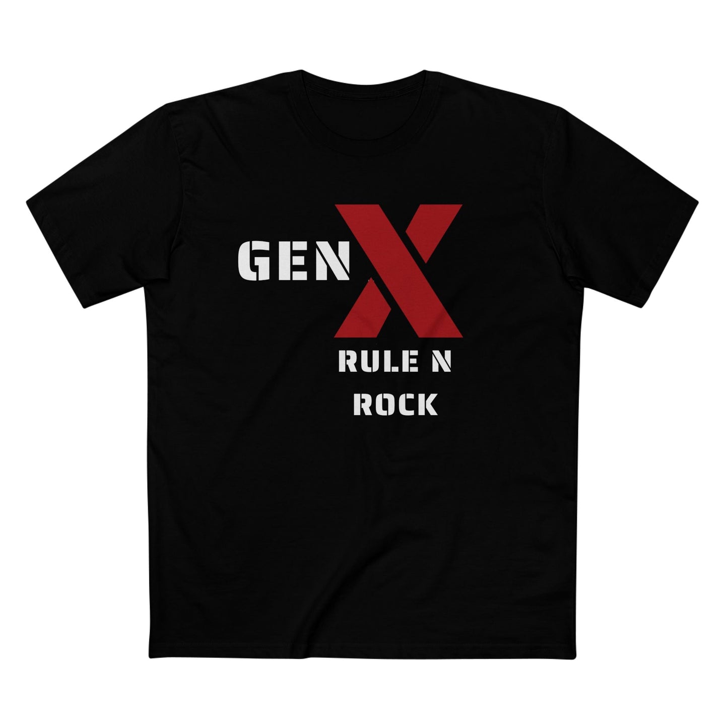 Gen X Rock n Rule Graphic Tee - Nostalgic Gen X T-Shirt, Vintage Style Tee, Gift for Generation X, Casual Wear, Retro Shirt 