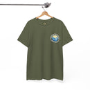 Heavy Cotton T-Shirt with free Canva custom designed logo front and back 