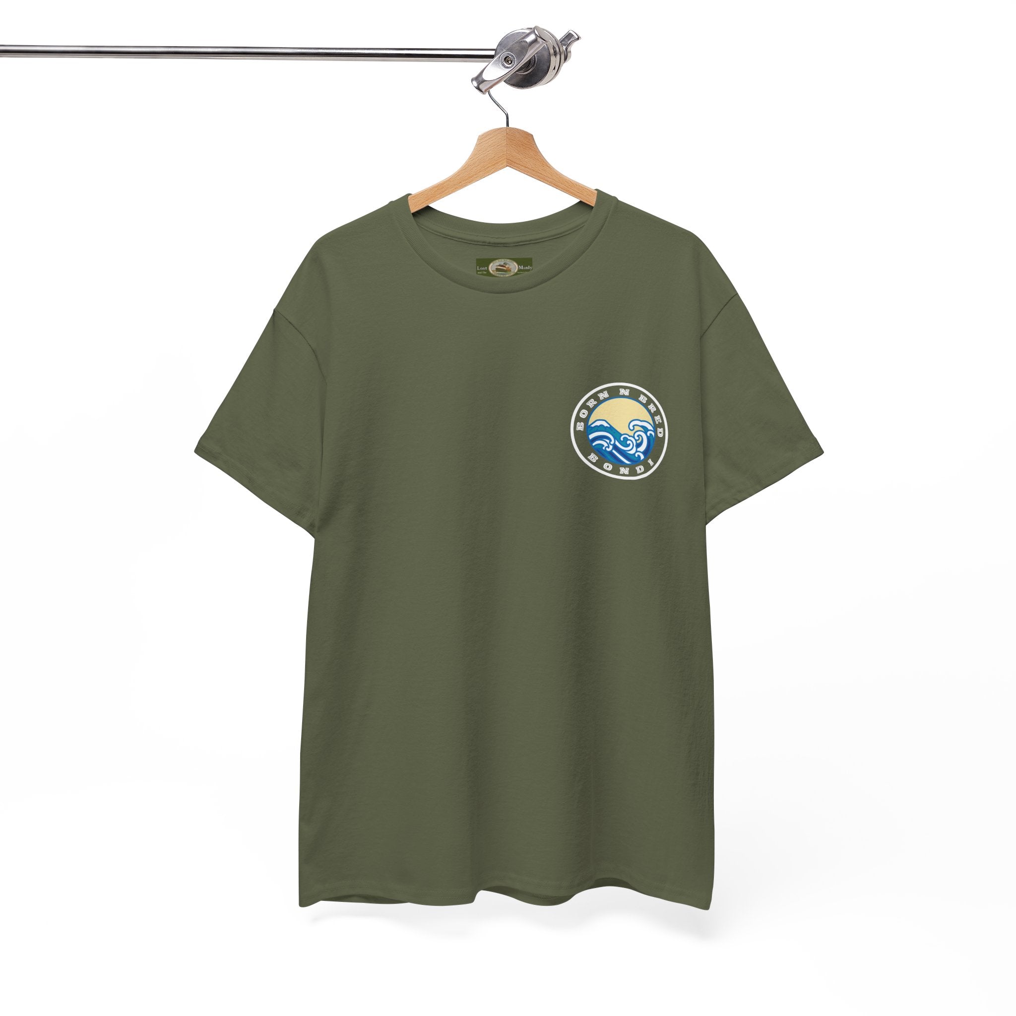 Heavy Cotton T-Shirt with free Canva custom designed logo front and back 