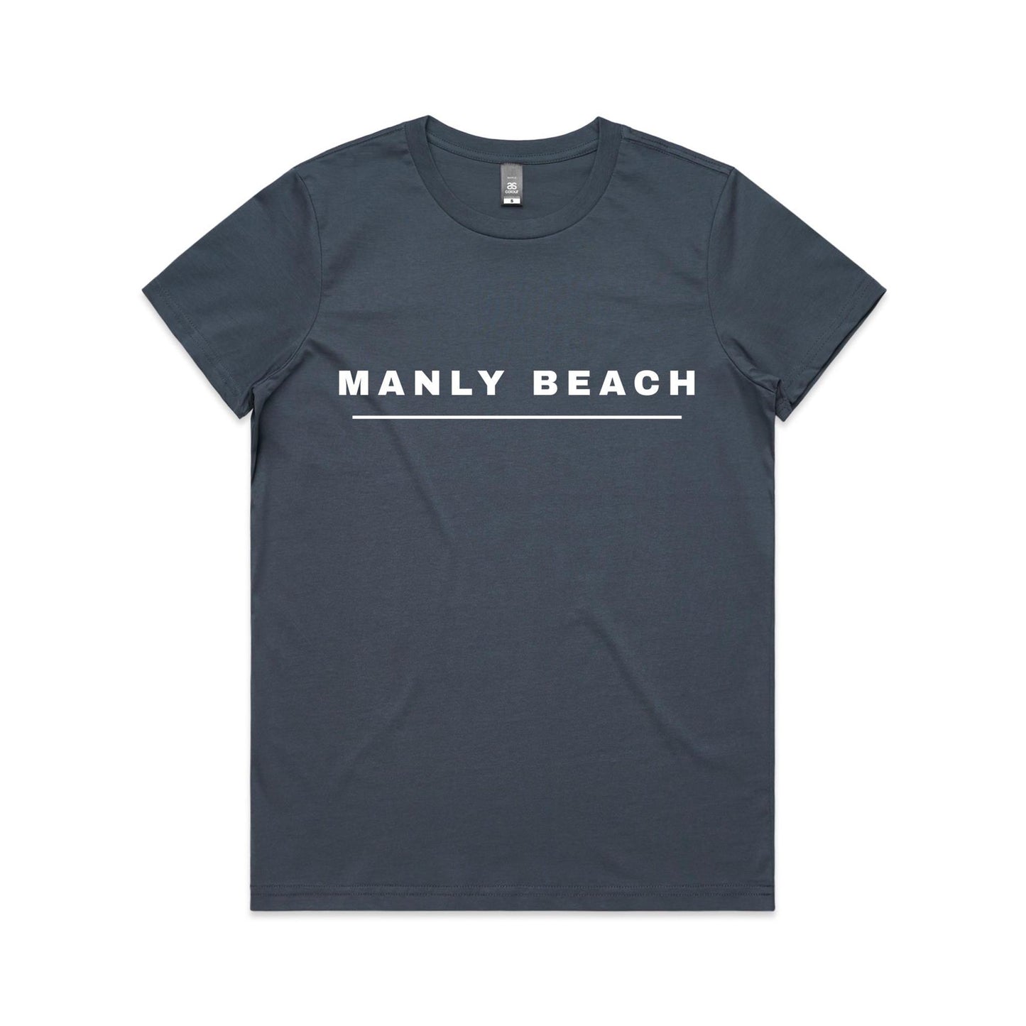 Lost Manly custom logo Manly Beach edition AS Colour Women's Maple Tee (vibrant colours) - Lost Manly Shop