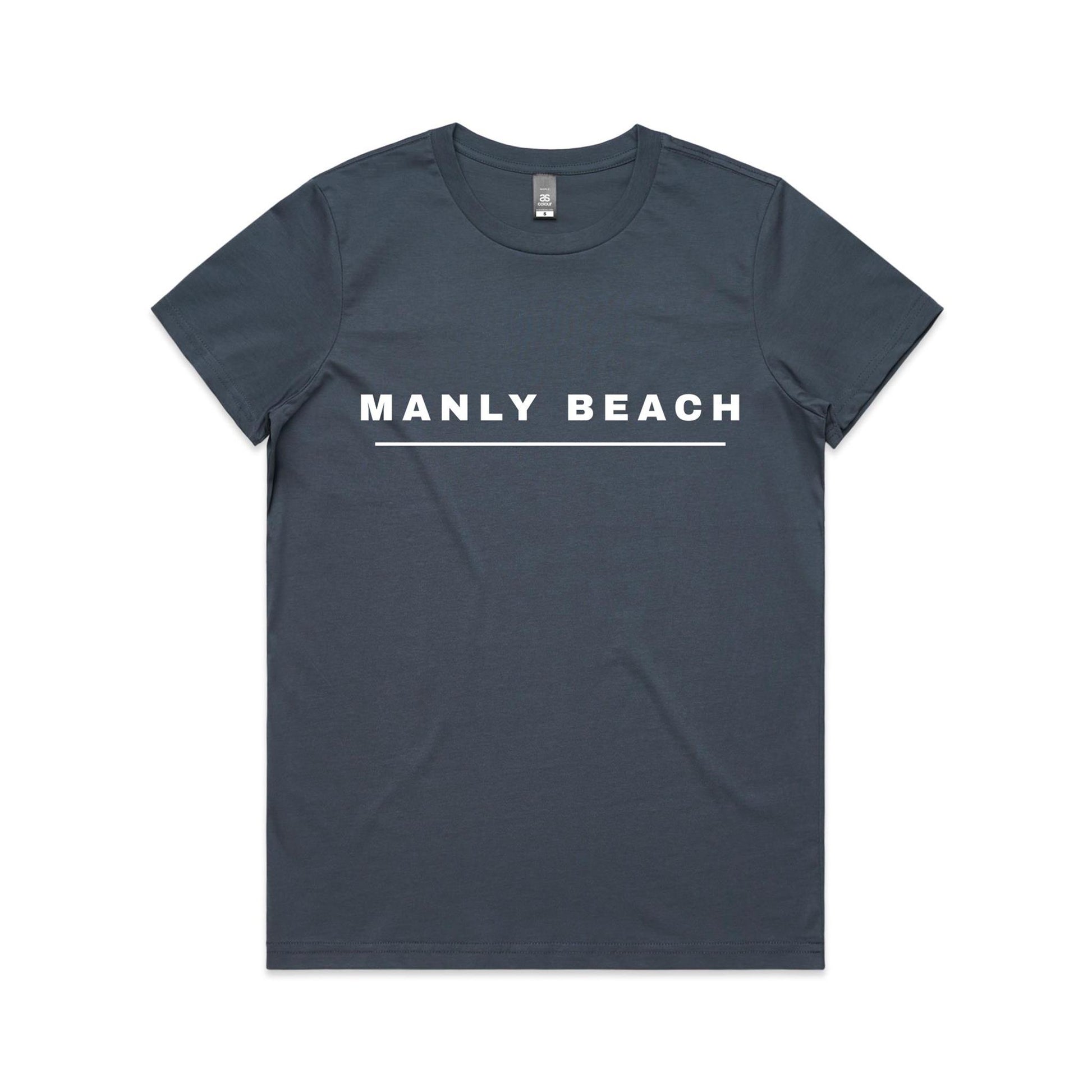 Lost Manly custom logo Manly Beach edition AS Colour Women's Maple Tee (vibrant colours) - Lost Manly Shop