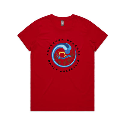 Lost Manly custom logo Manly AS Colour Women's Maple Tee - Lost Manly Shop