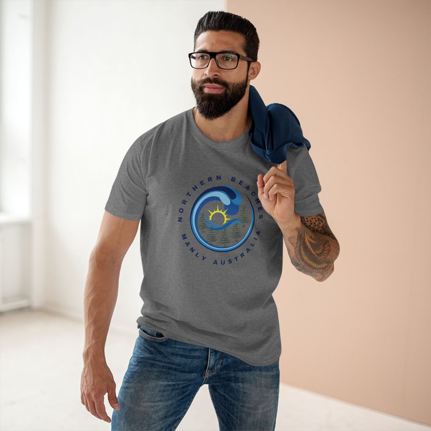 Manly Northern Beaches Sydney Australia Printed Logo T-Shirt Printify