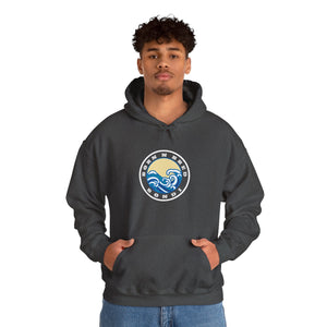 Hoodie with free Canva custom design logo front back Bondi bnb/Bilgola 