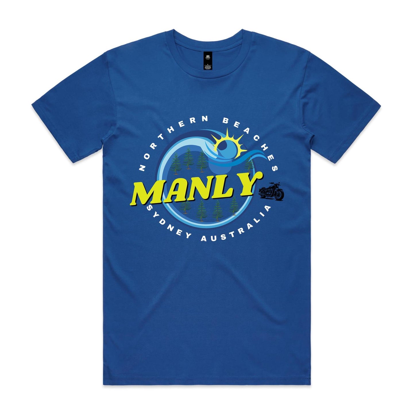 Lost Manly custom logo The Manly Barry AS Colour Staple Tee - Lost Manly Shop