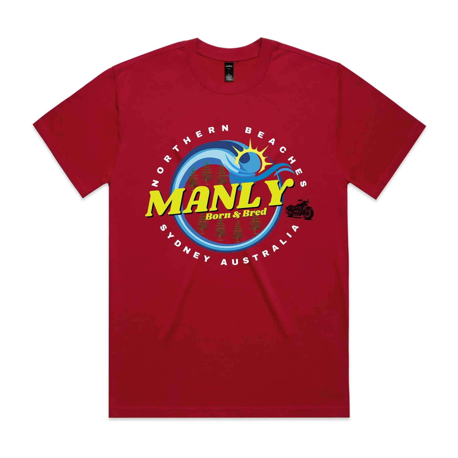 Lost Manly custom logo The Manly Barry Born & Bred edition AS Colour Heavy Tee - Lost Manly Shop