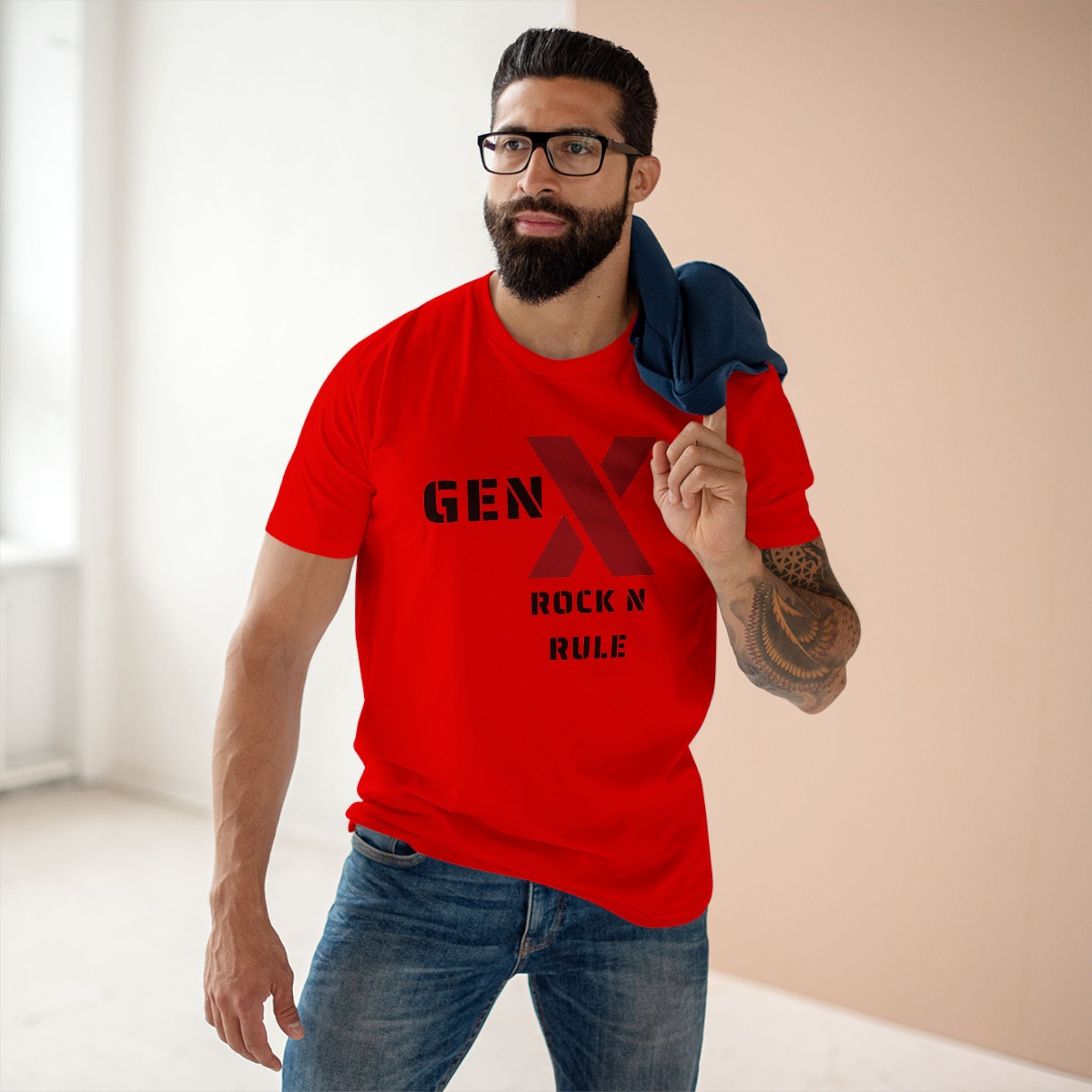 Gen X Rock n Rule Graphic Tee - Nostalgic Gen X T-Shirt, Vintage Style Tee, Gift for Generation X, Casual Wear, Retro Shirt 