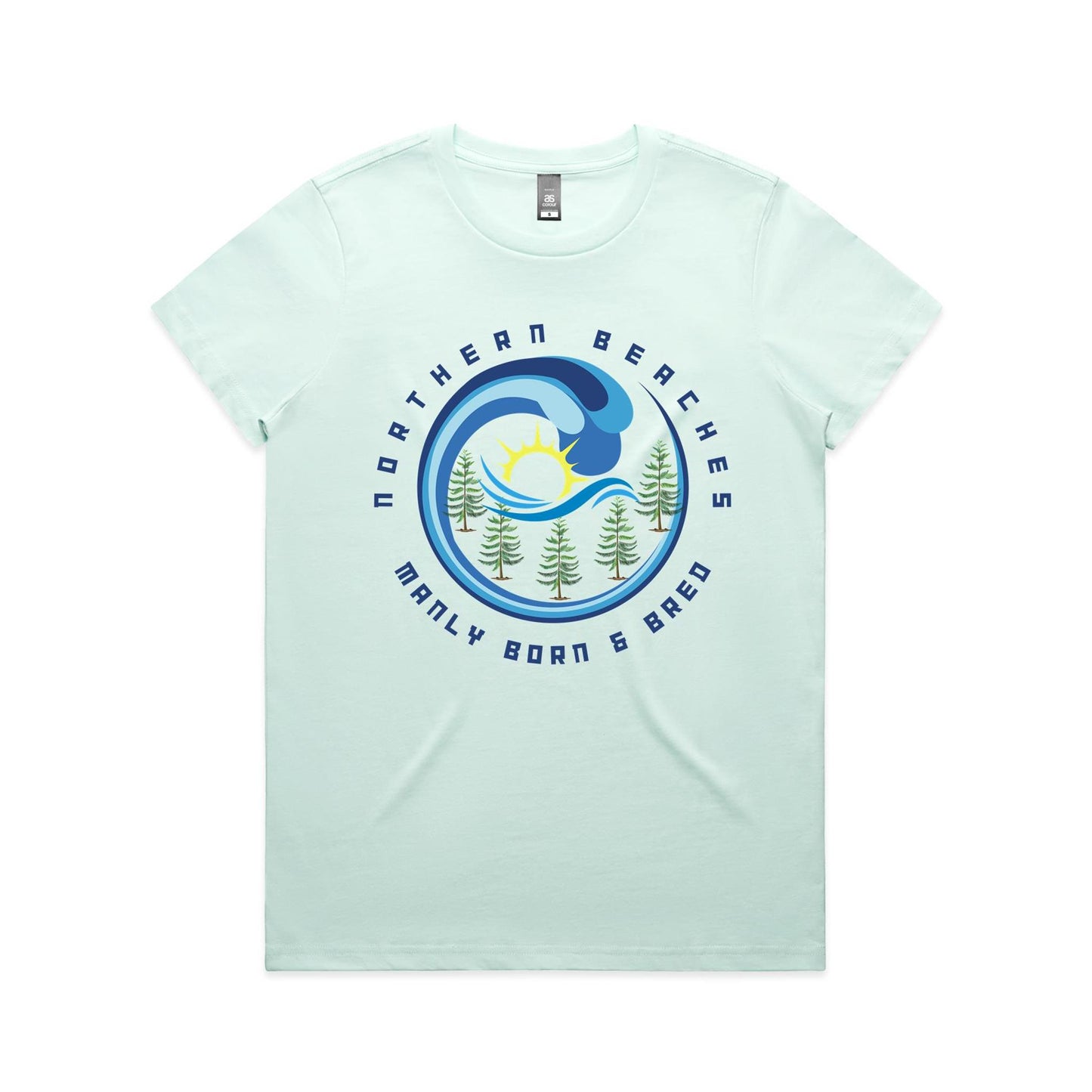 Lost Manly Custom Manly Beach Logo Edition AS Colour Women's Maple Tee - Lost Manly Shop