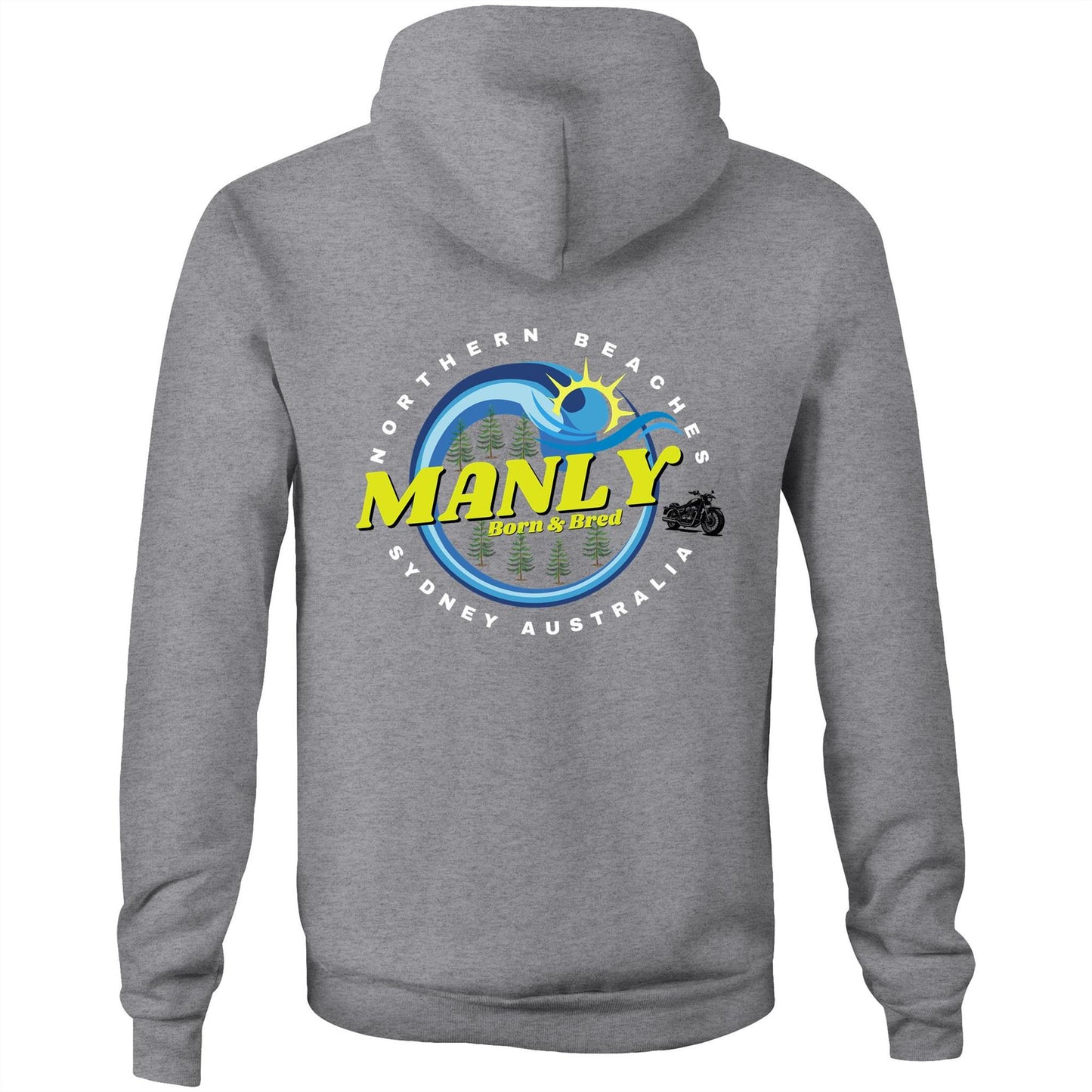 Lost Manly custom logo The Manly Barry Born & Bred edition AS Colour - Stencil Hood - Lost Manly Shop